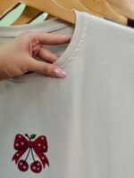 تیشرت باکسی نخ 28 پاپیون آلبالویی ( پک 7 عددی ) - Rt - شناسه 00208004 - تصویر 8