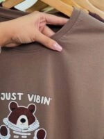 تیشرت باکسی نخ 28  Teddy Just Vibin ( پک 7 عددی ) - Rt - شناسه 00208004 - تصویر 12