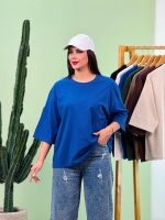 تیشرت بیسیک باکسی نخ 28 (نسکافه ای دوبل ) - ( عمده پک 5 عددی ) - Rt - شناسه 00208004 - تصویر 4