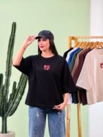 تیشرت باکسی نخ 28 پاپیون آلبالویی ( پک 7 عددی ) - Rt - شناسه 00208004 - تصویر 11