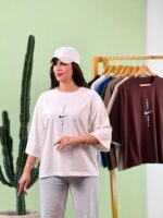تیشرت باکسی نخ 28  Just Do It ( پک 7 عددی ) - Rt - شناسه 00208004 - تصویر 4
