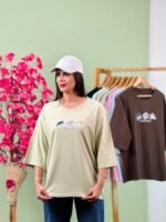 تیشرت باکسی پاستیلی گربه Best Friend ( پک 8 عددی ) - Son - شناسه 00208007