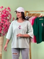 تیشرت باکسی پاستیلی Teddy Girl ( پک 11 عددی ) - St - شناسه 00208012