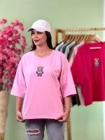 تیشرت باکسی پاستیلی Teddy گلدوزی ( پک 11 عددی ) - St - شناسه 00208012