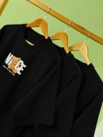تیشرت پنبه فری سایز نخ 28 تک رنگ مشکی Teddy Nice ( پک 3 عددی ) - Gl - شناسه 00208011 - تصویر 6