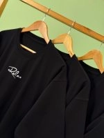 تیشرت پنبه باکسی آستین سه ربع تک رنگ مشکی Relax ( عمده پک 3 عددی ) - Gl - شناسه 00208010 - تصویر 6