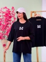 تیشرت پنبه باکسی نخ 28 M ( تک مشکی ) - ( پک 3 عددی ) - Son - شناسه 00208001
