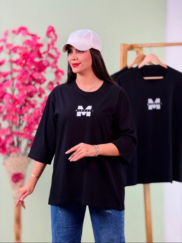IMG_8022 تیشرت پنبه باکسی نخ 28 M ( تک مشکی ) - ( پک 3 عددی ) - Son - شناسه 00208001 - تصویر 1