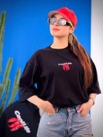 تیشرت پنبه باکسی آستین سه ربع مشکی White Cool Life ( پک 3 عددی ) - Gl - شناسه 00208010 - تصویر 5