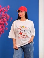 تیشرت پنبه باکسی تابستانه ( 34 طرح انتخابی ) - Ela - شناسه 00201039 - تصویر 37