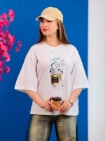 تیشرت پنبه باکسی تابستانه ( 34 طرح انتخابی ) - Ela - شناسه 00201039 - تصویر 19