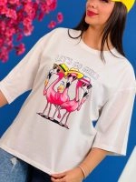 تیشرت پنبه باکسی تابستانه ( 34 طرح انتخابی ) - Ela - شناسه 00201039 - تصویر 7