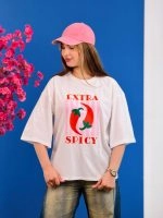 تیشرت پنبه باکسی تابستانه ( 34 طرح انتخابی ) - Ela - شناسه 00201039 - تصویر 39