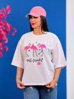 تیشرت پنبه باکسی تابستانه ( 34 طرح انتخابی ) - Ela - شناسه 00201039 - تصویر 13