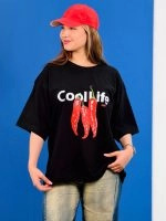 تیشرت پنبه فری سایز نخ 28 مشکی Red Chili ( پک 3 عددی ) - Gl - شناسه 00208011