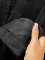 شومیز تک رنگ مشکی کوپرا ( پک 2 عددی ) - Vn - شناسه 00214006 - تصویر 4