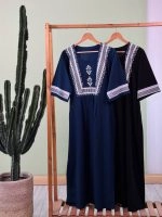 پیراهن لینن چاپی ( مشکی دوبل ) - ( پک 3 عددی ) - Ghr - شناسه 00206002 - تصویر 2