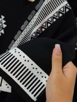 پیراهن لینن چاپی ( پک 3 عددی ) - تک رنگ مشکی - Ghr - شناسه 00206002 - تصویر 5