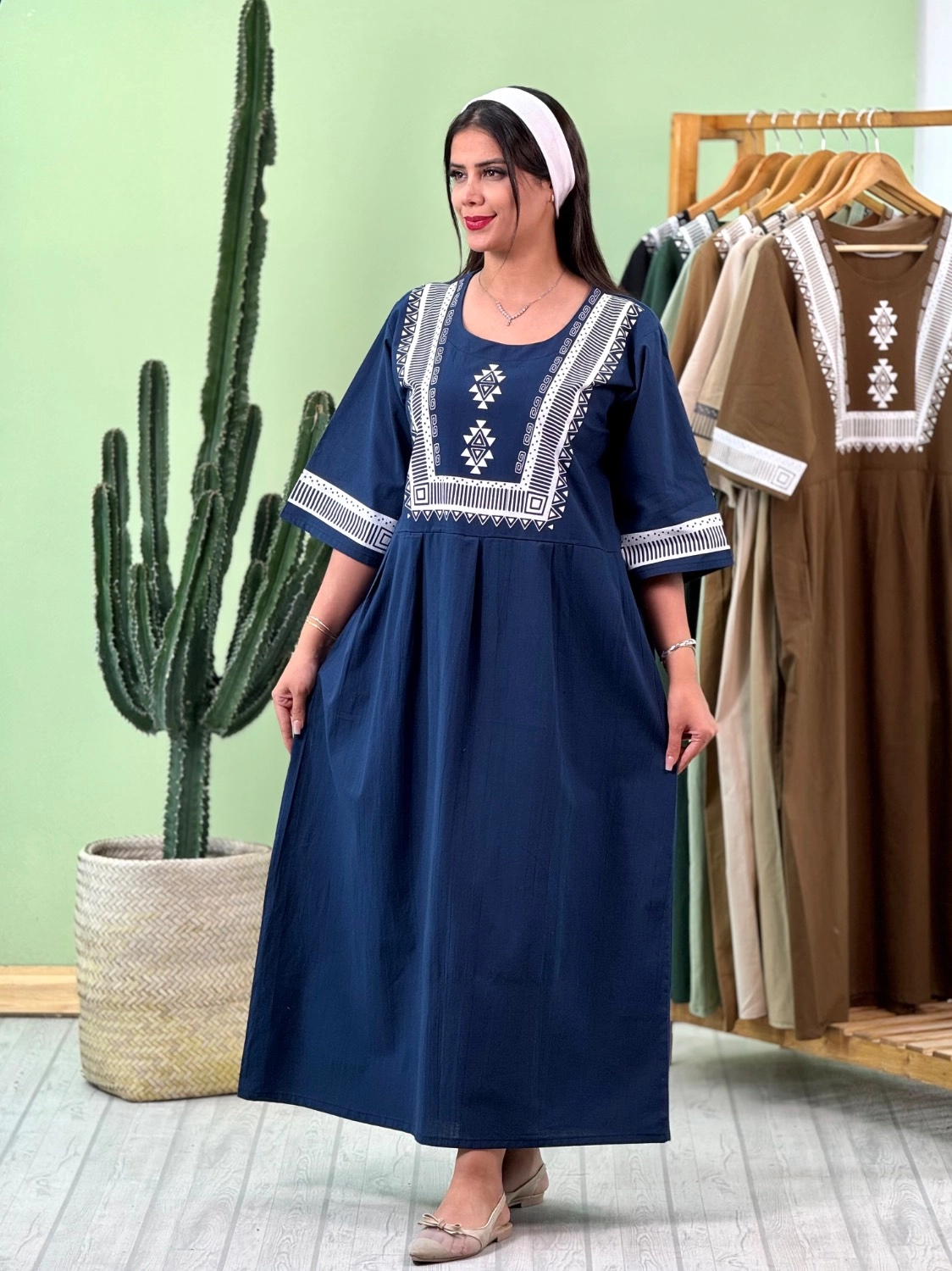 IMG_5991 پیراهن لینن چاپی ( مشکی دوبل ) - ( پک 3 عددی ) - Ghr - شناسه 00206002 - تصویر 1