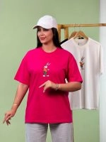 تیشرت سوپر پنبه Bunny L (سفید دوبل ) - ( عمده پک 4 عددی ) - Grt - شناسه 00201028 - تصویر 3