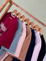 تیشرت باکسی Amour پفکی پلنگی مروارید کوب ( عمده پک 7 عددی ) - Ela - شناسه 00201035 - تصویر 14