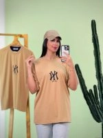 تیشرت پنبه نودی کاراملی NY 2XL ( پک 2 عددی ) -Gl- شناسه 00208009 - تصویر 3