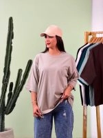 تیشرت پنبه باکسی آستین سه ربع  ( پک 6 عددی ) - Gl - شناسه 00208075 - تصویر 3