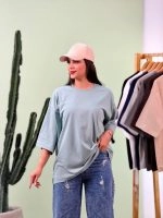 تیشرت پنبه باکسی آستین سه ربع  ( پک 5 عددی ) - Gl - شناسه 00208075 - تصویر 4