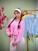 شومیز اطلس یقه هفت جلو گره پاستیلی ( پک 7 عددی ) - Sb - شناسه 00214055 - تصویر 6