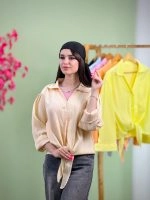 شومیز اطلس یقه هفت جلو گره پاستیلی ( پک 6 عددی ) - Sb - شناسه 00214055 - تصویر 8