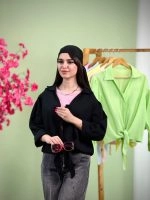 شومیز اطلس یقه هفت جلو گره پاستیلی ( پک 6 عددی ) - Sb - شناسه 00214055 - تصویر 9