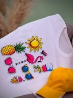 تیشرت پنبه باکسی تابستانه ( 34 طرح انتخابی ) - Ela - شناسه 00201039 - تصویر 29