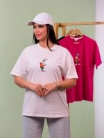 تیشرت سوپر پنبه Bunny L (سفید دوبل ) - ( عمده پک 4 عددی ) - Grt - شناسه 00201028