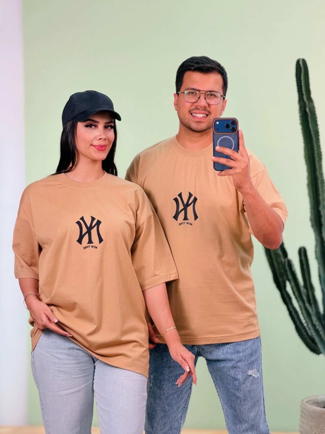 IMG_9695 تیشرت پنبه نودی کاراملی NY 2XL ( پک 2 عددی ) -Gl- شناسه 00208009 - تصویر 1