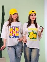 تیشرت BMS پنبه باکسی P2 Lemon ( عمده پک 4 عددی ) - Rt - شناسه 00201040 - تصویر 3