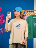 تیشرت قواره دار -طرح ماه و پروانه - (عمده پک 6 عددی) - rt - شناسه 00201046 - تصویر 5