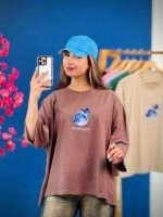 تیشرت قواره دار -طرح ماه و پروانه - (عمده پک 6 عددی) - rt - شناسه 00201046 - تصویر 7