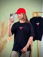 تیشرت نخ 26سایزL- طرح COOLlife-تک رنگ مشکی - (عمده پک 2 عددی) - GL - شناسه 00208074