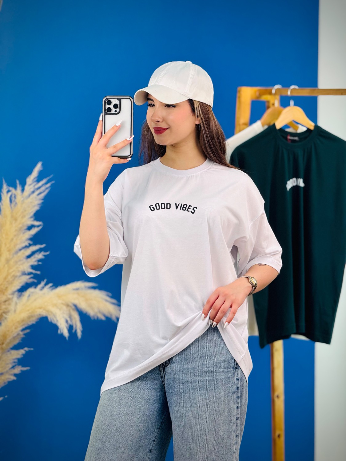 IMG_0448 تیشرت پنبه نودی 3xl -طرح Good vibes - (عمده پک 3 عددی) - gl - شناسه 00208054 - تصویر 1