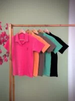 تیشرت کبریتی یقه دار گلدوزی polo (پولو شرت) - (عمده پک 5 عددی) - nus - شناسه 00201044 - تصویر 2