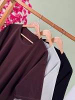 تیشرت بیسیک باکسی پاستیلی (سبز دوبل ) - ( پک 4 عددی ) - St - شناسه 00208012 - تصویر 6