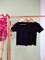 تیشرت کبریتی پلنگی مشکی (عمده پک 3 عددی ) - Son - شناسه 00208016 - تصویر 2
