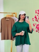 تیشرت بیسیک باکسی پاستیلی ( پک 7 عددی ) - Son - شناسه 00208007 - تصویر 5