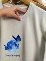 تیشرت پنبه باکسی رنگی ماه و پروانه ( پک 7 عددی ) - Ela - شناسه 00201038 - تصویر 12