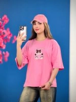 تیشرت پنبه باکسی رنگی خرس Just Vibin ( پک 4 عددی ) - Ela - شناسه 00201038 - تصویر 4