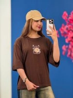 تیشرت پنبه باکسی رنگی کلاه LV ( پک 5 عددی ) - Ela - شناسه 00201038