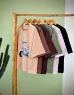 تیشرت پنبه نخ 28 طرح موتور ( عمده پک 6 عددی ) - RT - کد 00201043 - تصویر 2