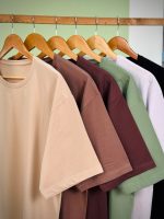 تیشرت بیسیک پنبه باکسی نخ 28 رنگی ( پک 6 عددی ) – RT – شناسه 00201043 - Image 9