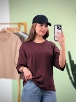 تیشرت بیسیک پنبه باکسی نخ 28 رنگی ( پک 6 عددی ) – RT – شناسه 00201043
