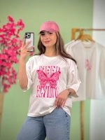 تیشرت BMS نخ 28 پنبه باکسی طرح توت و پروانه ( پک 4 عددی ) - Rt - شناسه 00201043